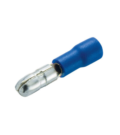 bullet connector male blue