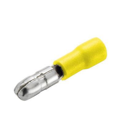 bullet connector male yellow