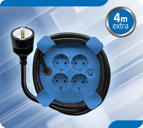 CABLE REEL FEATURE 4M EXTRA CABLE ON FRONT OF CABLE