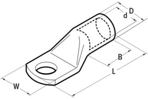 cable lug DIN technical draw