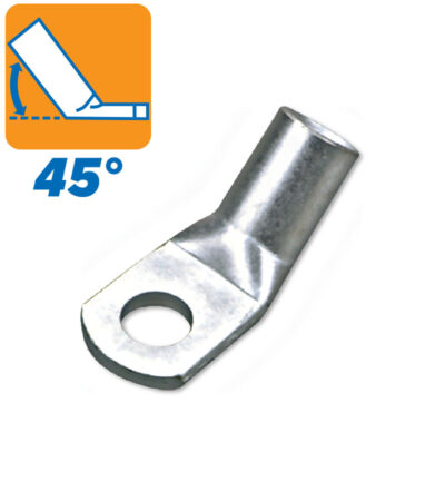 cable lug with 45 degrees angle with corresponding type icon