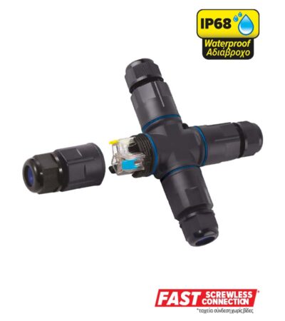 3 pole IP68 connector type cross