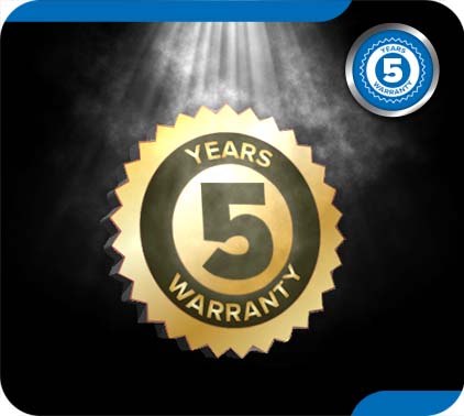 5 YEARS WARRANTY