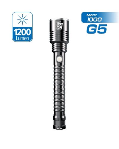Rechargeable flashlight mont 1000 g5 1200 lumens Επαναφορτιζόμενος φακός χειρός